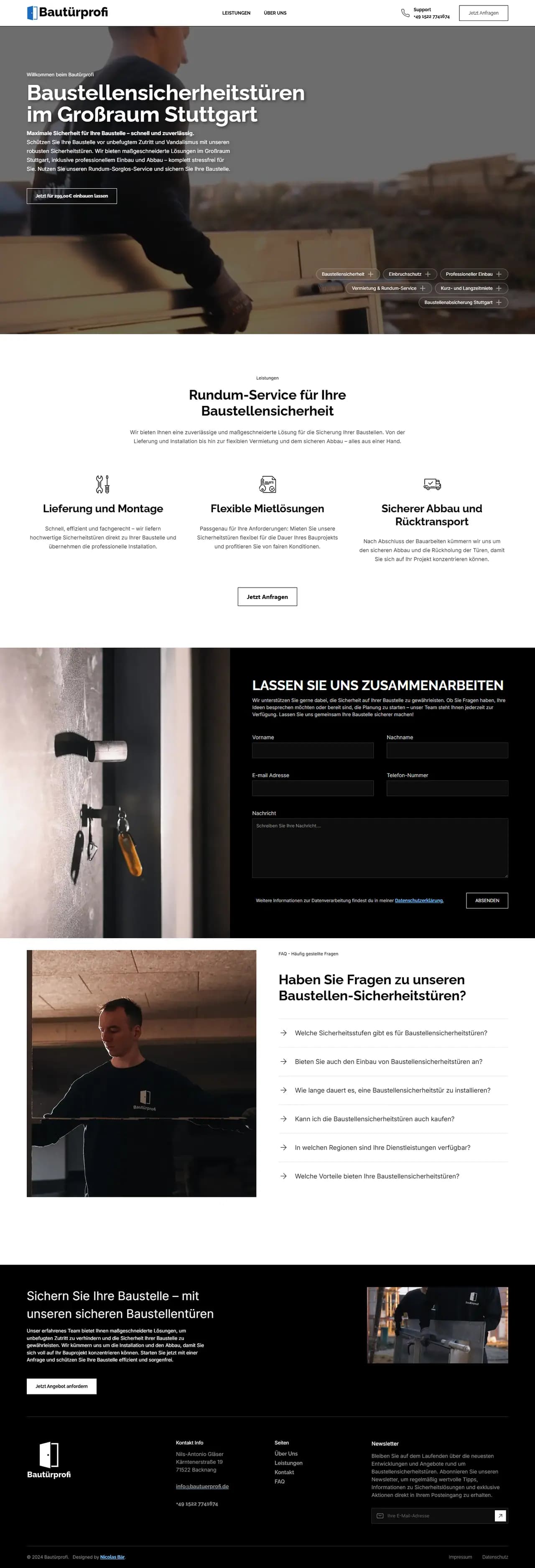 Bautuerprofi — Website-Screenshot (Desktop-Full-Page)