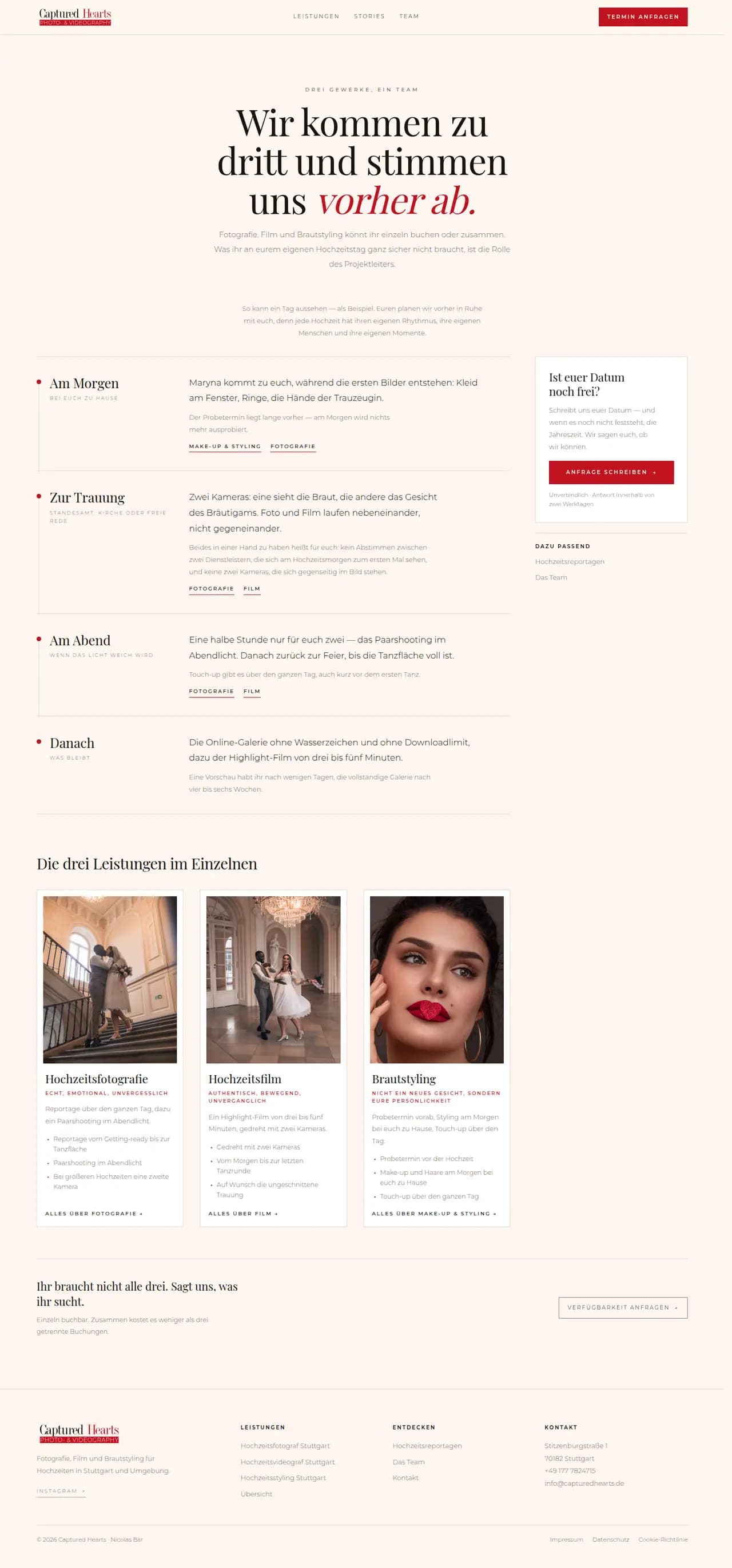 Captured Hearts — die Leistungsseite in voller Laenge