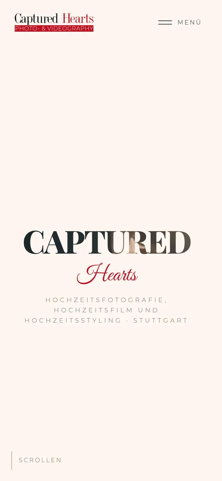 Captured Hearts — die Startseite auf dem Telefon